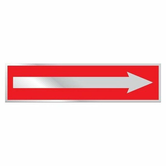 Hy-Ko Red Arrow Aluminum Sign - 2" X 8"