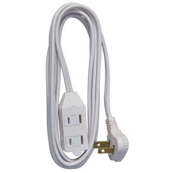 Master Electrician 16/2 Spt-2 White Low Profile Extension Cord - 11'