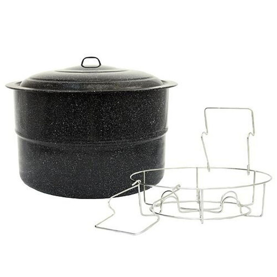 Granite-Ware Water Bath Canner With Lid & Jar Rack - 33 Qt