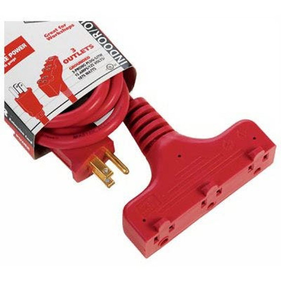 Master Electrician 14/3 Sjtw Red Extension Cord - 6'