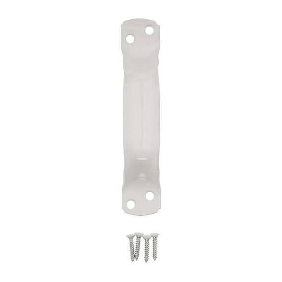 National Hardware White Vinyl Coated 6 Pull - 6-3/4"