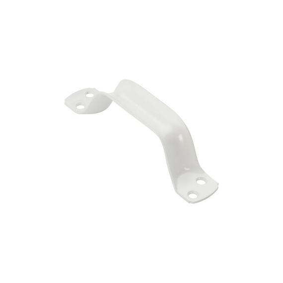 National Hardware White Vinyl Coated 6 Pull - 6-3/4"