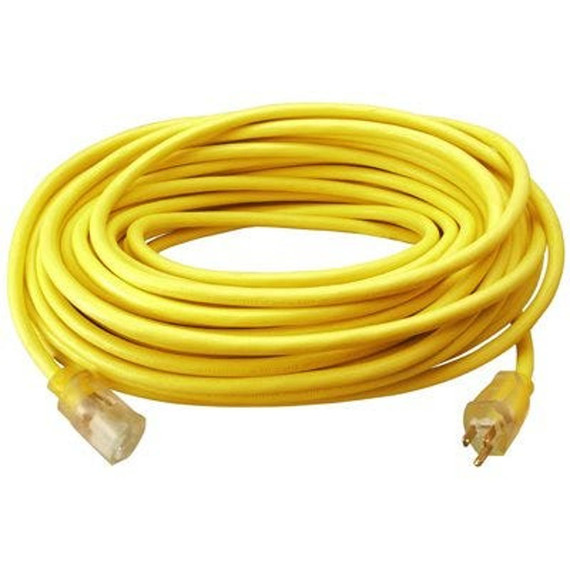 Master Electrician 12/3 Sjtw-a Yellow Extension Cord - 100'