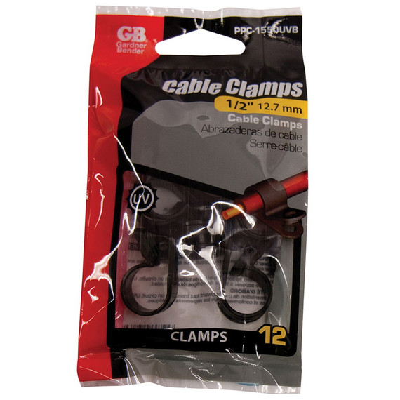 Gardner Bender Plastic Cable Clamp - 1/2" - Black