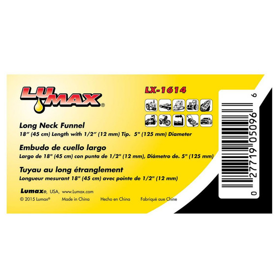 Lumax Plastic Long Neck Funnel - 1-1/2 Qt