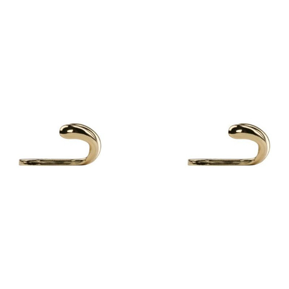 National Hardware Double Clothes Hook - Brass