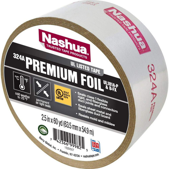 Nashua Silver Foil Tape - 2.5" X 60 Yd