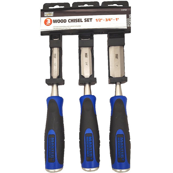 Master Mechanic Bi-material Wood Chisel Set - 3 Pcs