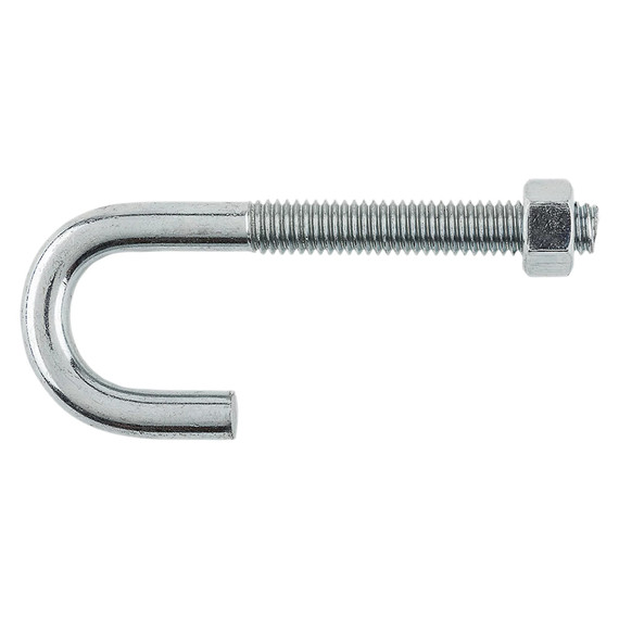 National Hardware Zinc Plated J-bolt - 3/8" X 3-3/4"