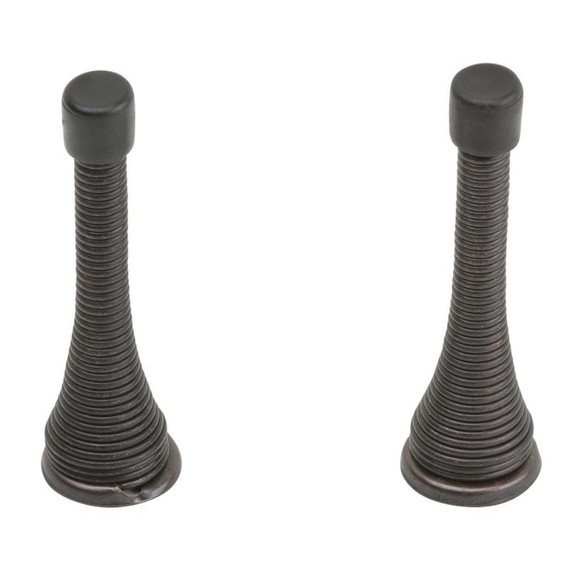 National Hardware Oil Rubbed Bronze Spring Door Stop - 3"