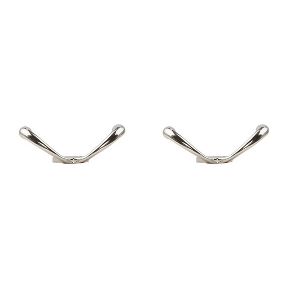 National Hardware Satin Nickel Double Clothes Hook