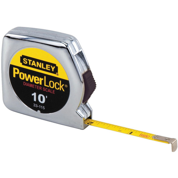 Stanely Powerlock Pocket Tape Measure With Diameter Scale - 10'