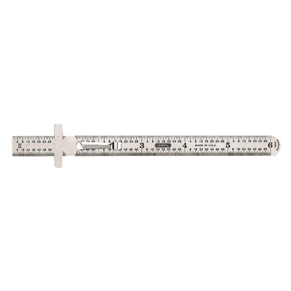 General Tool Industrial Precision Flexible Stainless Steel Ruler - 6"