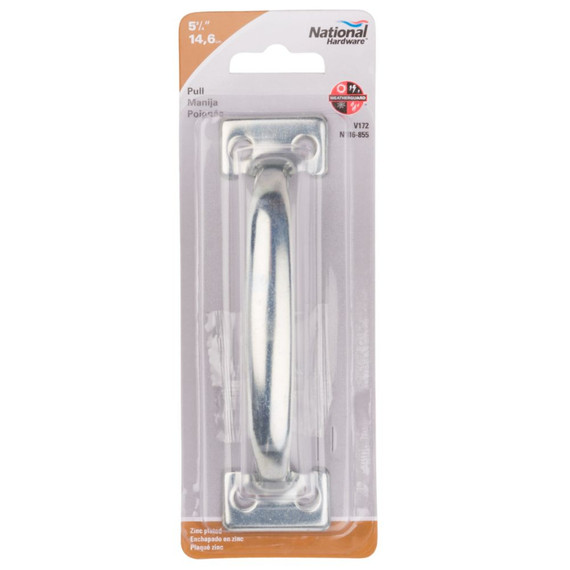 National Hardware Zinc Door Pull with Screens - 5-3/4"