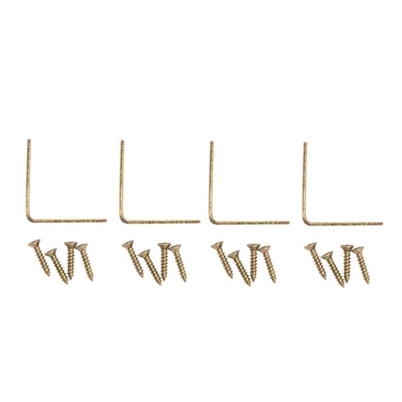 National Hardware 1-1/2" X 5/8" Brass Corner Brace - 4 pk