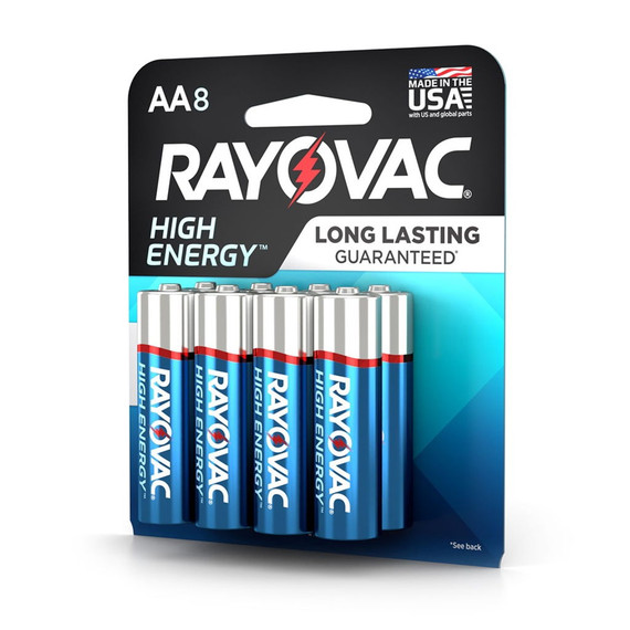 Rayovac High Energy Alkaline Aa Batteries - 8 Pk