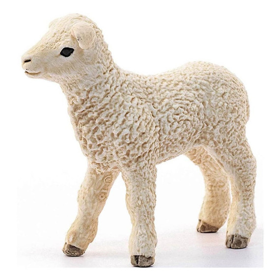 Schleich Lamb Figurine - 2" X 7/8" X 1-3/4"