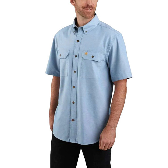 Carhartt Men's Loose Fit Short-sleeve Shirt - Ceil Blue