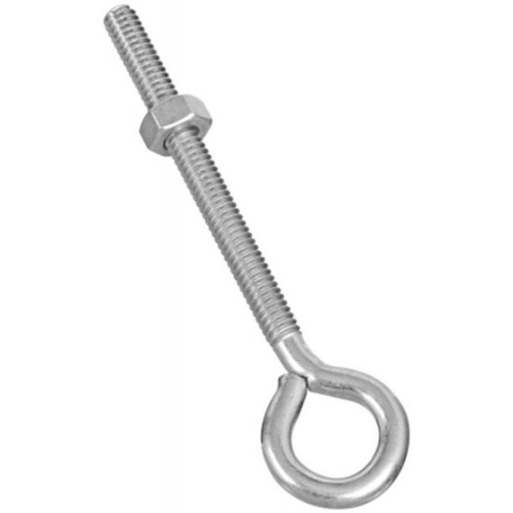 National Hardware Zinc Plated Eye Bolt - 1/4" X 4"