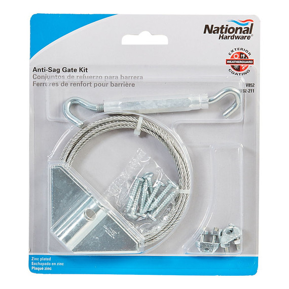 National Hardware Zinc Plated Anti-sag Gate Kit