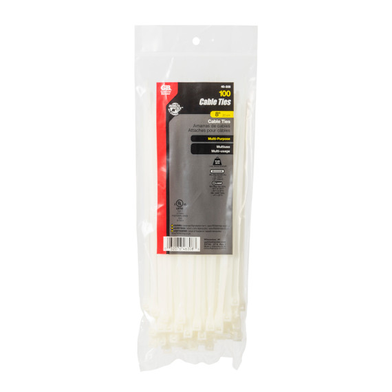 Gardner Bender Finger Grips Double Lock Cable Tie - 100 pk