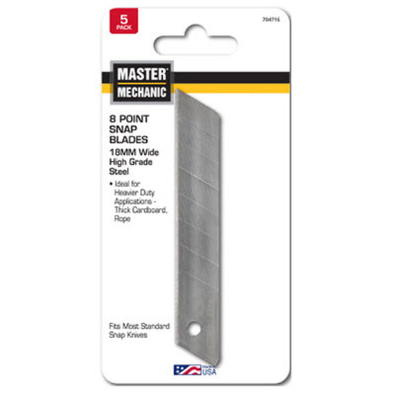 Master Mechanic 8 Point Snap Blades - 5 Pk