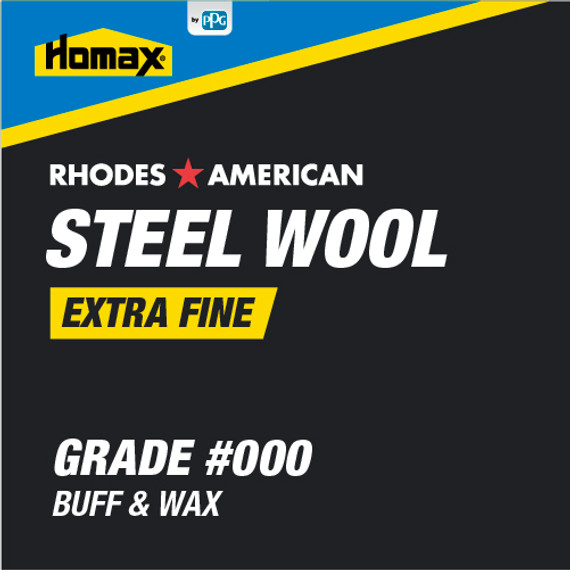 Homax Extra Fine Grade #000 Steel Wool Pads - 12 pk
