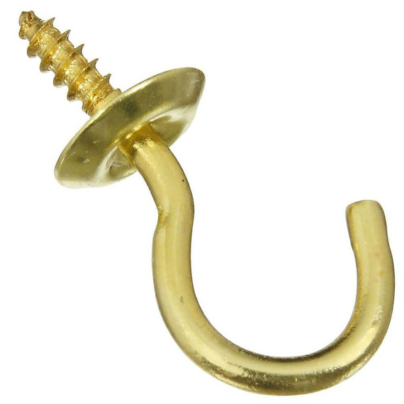 National Hardware Solid Brass Cup Hook - 3/4" - 50 pk
