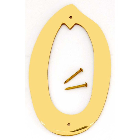 Hy-Ko Solid Brass House Number Sign - 4"