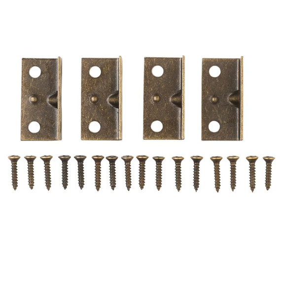 National Hardware Antique Brass Corner Brace - 1-1/2" X 3/4"