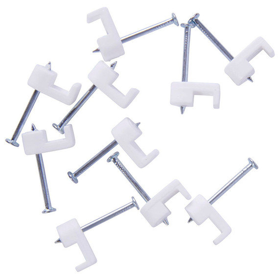 Gardner Bender 3/16" White Polyethylene Low-volt Staple - 25 pk