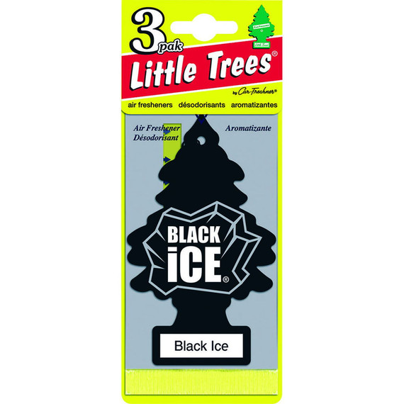 Little Trees Black Ice Air Freshener - 3 pk