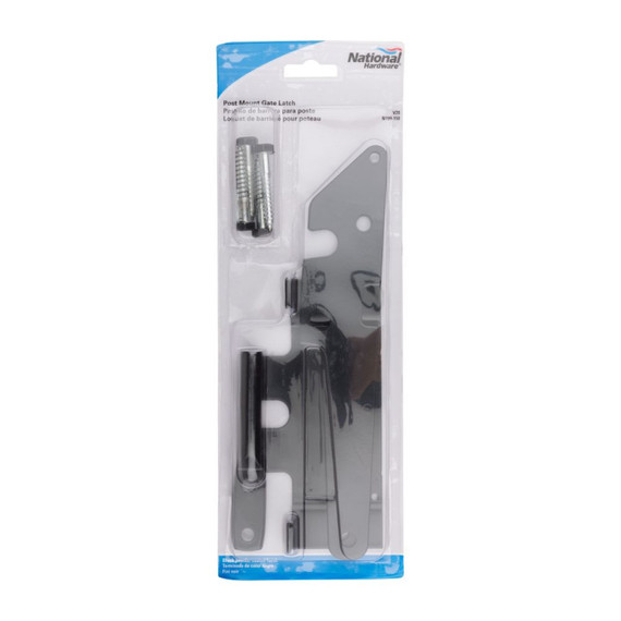 National Hardware Steel Post Mount Gate Latches - Black