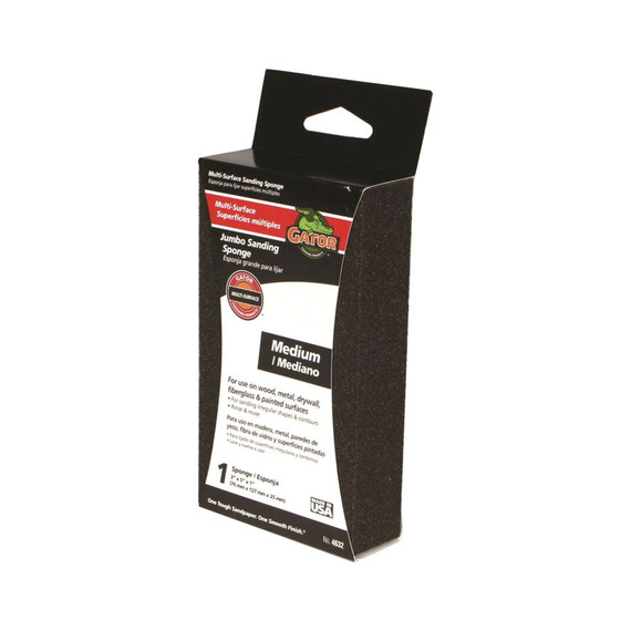 Gator Finishing Multi-purpose 80 Grit Jumbo Sanding Sponge - 1 pk