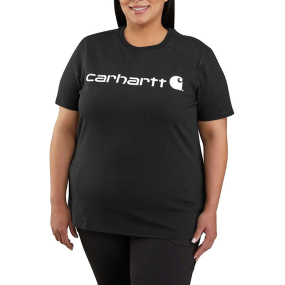 Carhartt Women's Heavyweight Short-sleeve Logo Graphic T-shirt - Black - X-small