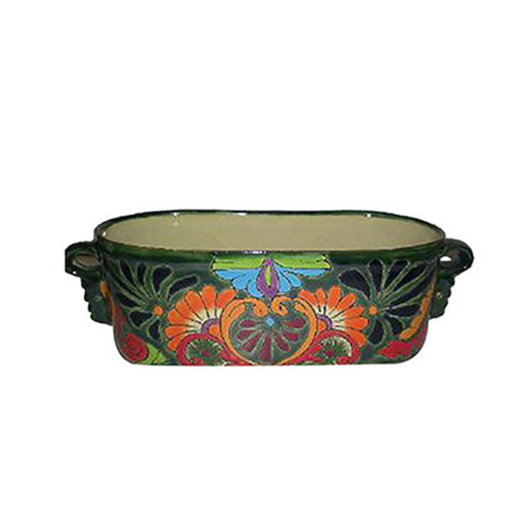 Talavera Traditional Laurel & Bicentenario Window Box - 13"