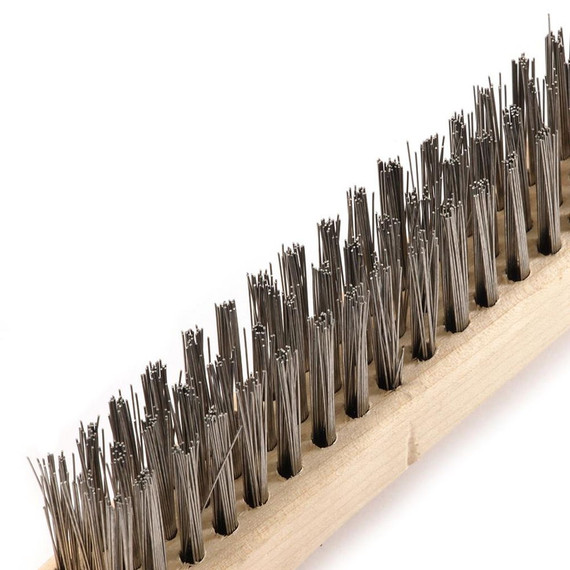 Forney Stainless Steel Scratch Brush With Long Handle - 13-3/4"