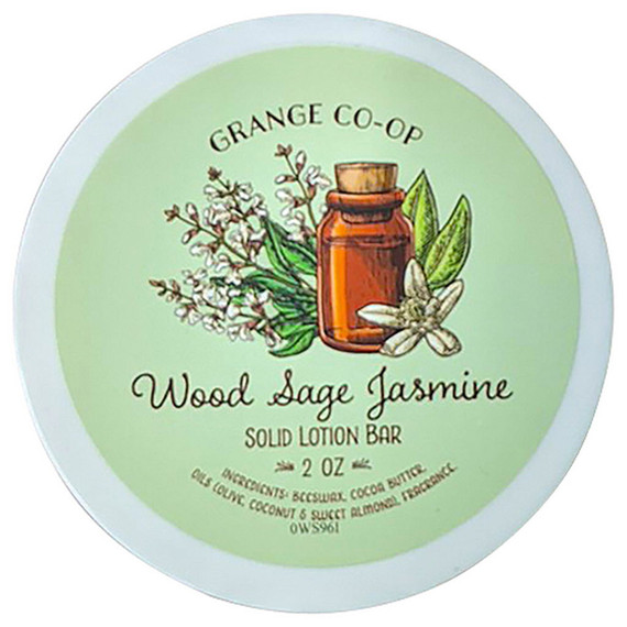 Grange Co-op Wood Sage Jasmine Solid Lotion Bar - 2 Oz