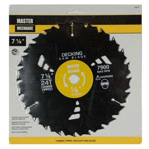 Master Mechanic 24 Tooth Decking Combination & Rip Circular Saw Blade - 7-1/4"