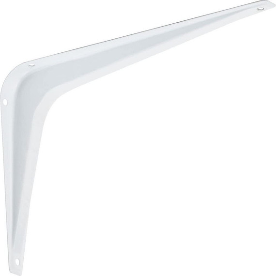 National Hardware Steel Shelf Bracket - 12" X 14" - White