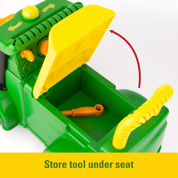 Tomy John Tractor Foot-to-floor Ride On Toy with Light & Sound