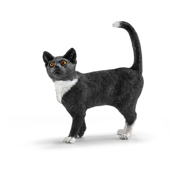 Schleich Cat Standing Figurine - 2-1/4" X 3/4" X 2-3/8"