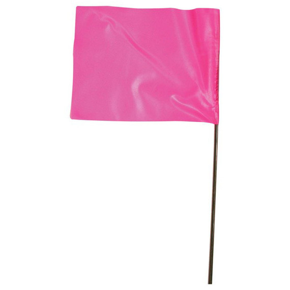 Ch. Hanson 15" Pink Flo Marking Stake Flag - 10 pk