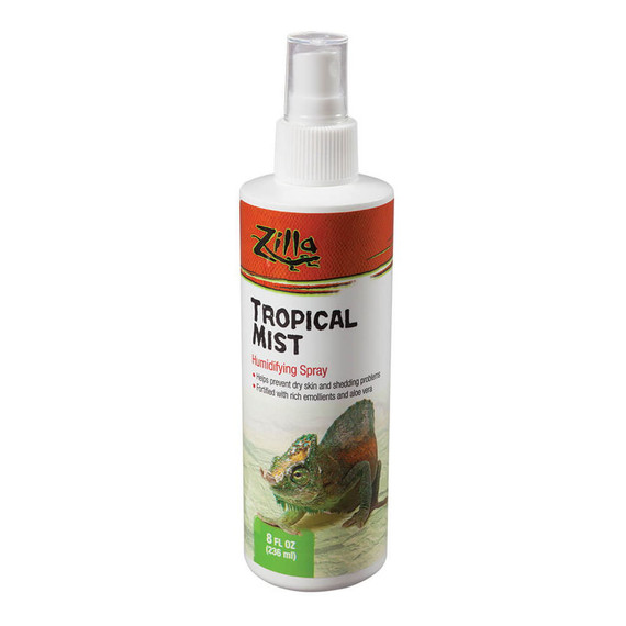 Zilla Tropical Mist Humidity Spray For Reptiles - 8 Fl Oz