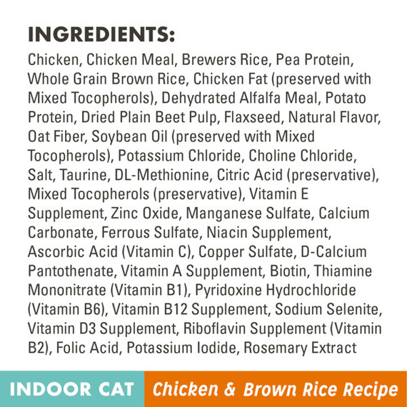 Nutro Wholesome Essentials Adult Indoor Formula with Chicken & Brown Rice Recipe Cat Food - 5 lb