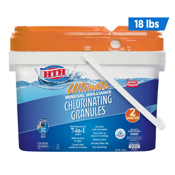 Hth Ultimate Mineral Brilliance Chlorinating Granules - 18 Lb