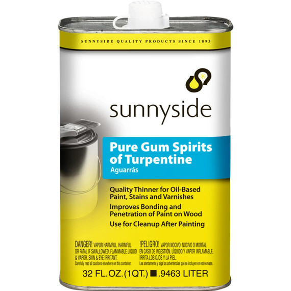 Sunnyside Pure Gum Spirits of Turpentine - 1 qt