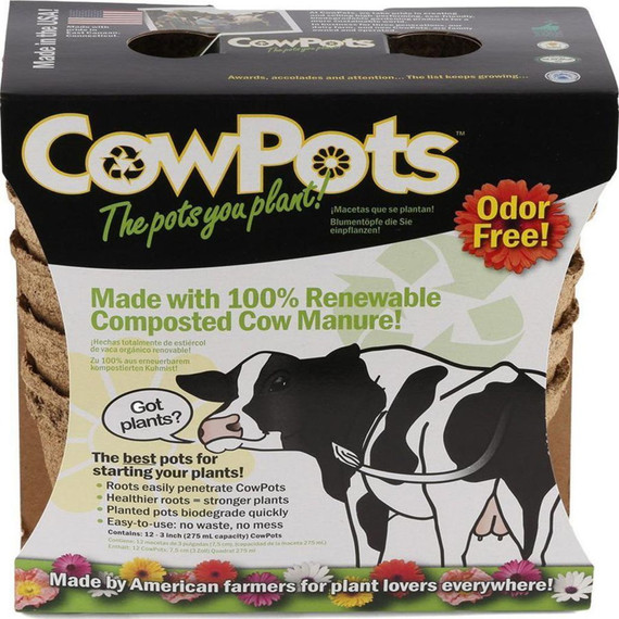 Cowpots Chemical Plantable Rounded Pot - 3"