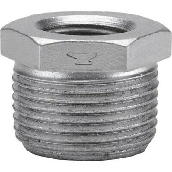 Anvil Pipe Fitting Galvanized Hex Bushing - 1-1/4" X 1"