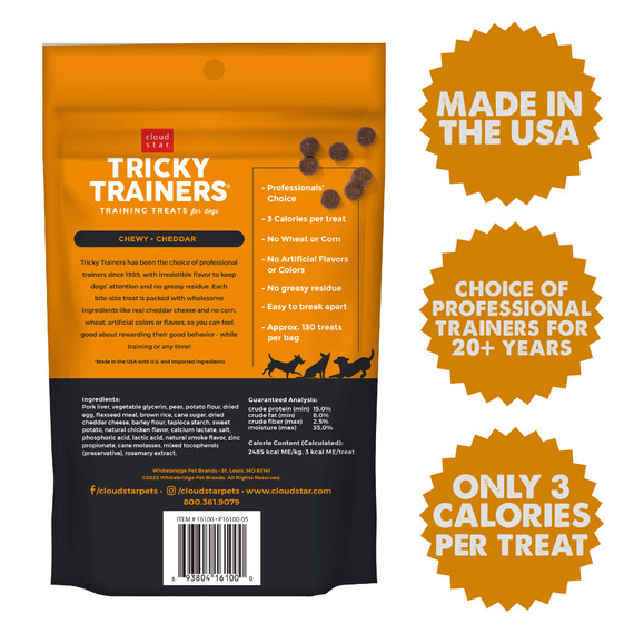 Cloud Star Tricky Trainers Soft & Chewy with Cheddar Dog Treats - 5 oz